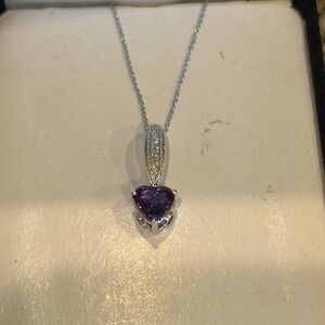 Kay Jewelers Amethyst heart necklace